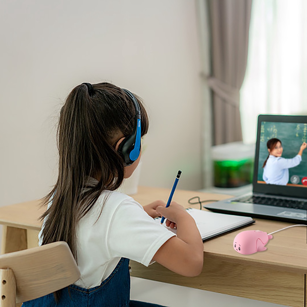 Chuột hoạt hình Cá heo Chuột có dây  Mini /Chuột máy tính hình cá voi mini dễ thương 1200DPI /Chuột hoạt hình Cá heo
