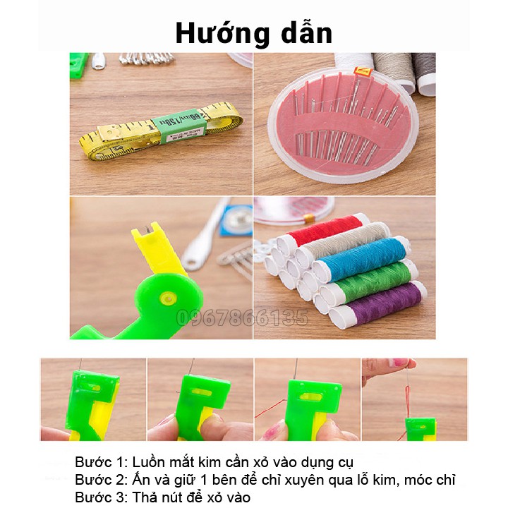 Bộ Kim Chỉ May Vá Đa Năng Kèm Hộp Đựng – Hộp Kim Chỉ Khâu Tiện Lợi 55 Món