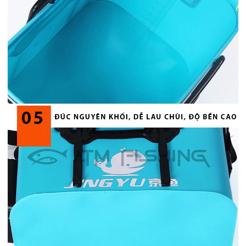 Thùng Đựng Cá Đi Câu Tiện Lợi Jing Yu Chuyên Đồ Câu, Chất Liệu EVA, Kích Thước 40 - 50 cm