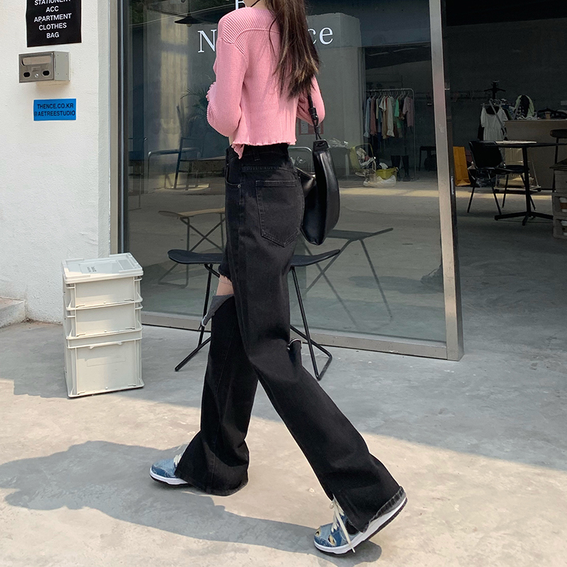 Quần Denim Nữ Lưng Cao Ống Rộng Rách Gối Thời Trang 42063 | BigBuy360 - bigbuy360.vn