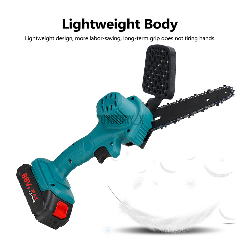 Cưa Xích Điện 6Inch 88Vf Pin 2/1/0x Không Dây Để Cắt Tỉa Gỗ Tiện Dụng