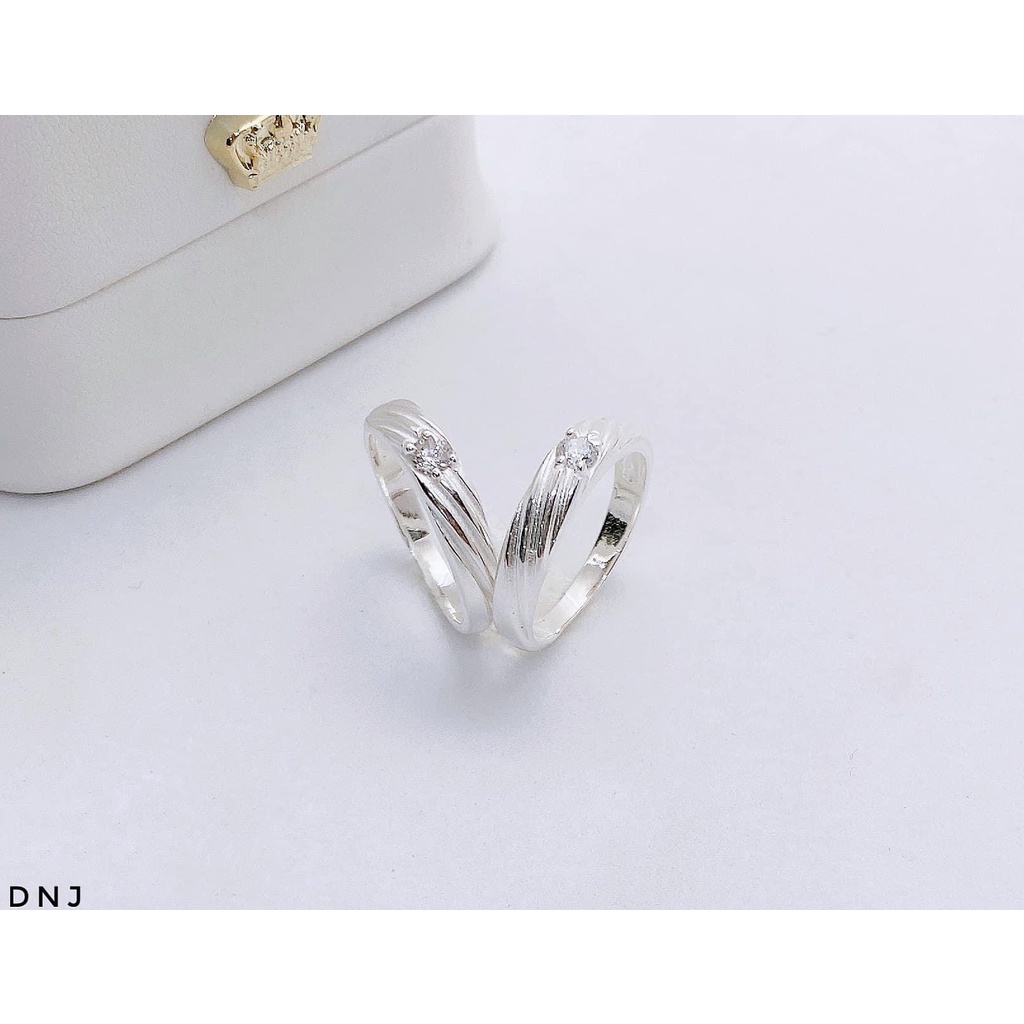 Nhẫn đôi bạc nam nữ bạc ta xịn không xỉn màu, nhẫn cặp tình yêu - Kho sỉ bạc Nhất Linh