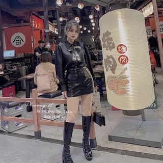 áo sơ mi thắt nơ hót