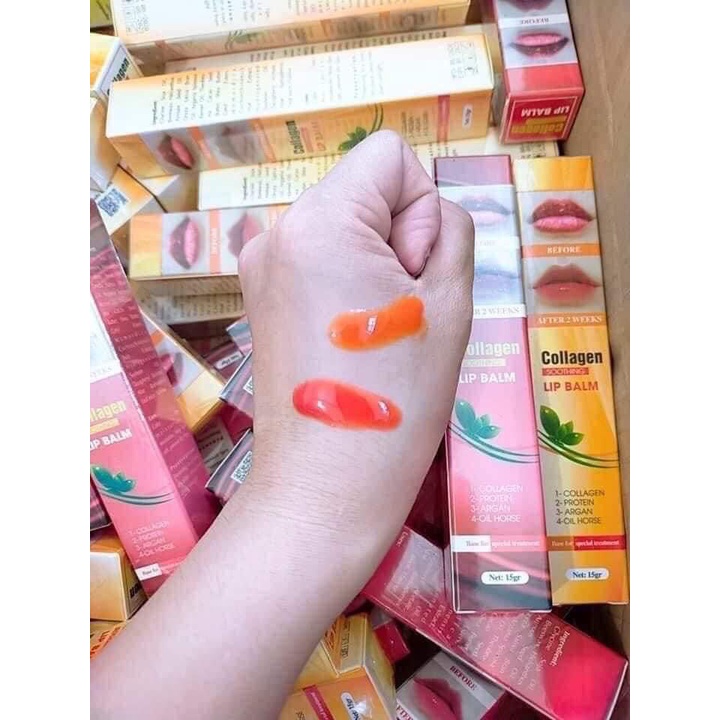 Dưỡng kích màu môi Collagen Lip Balm , dưỡng có màu dưỡng môi sau xăm.