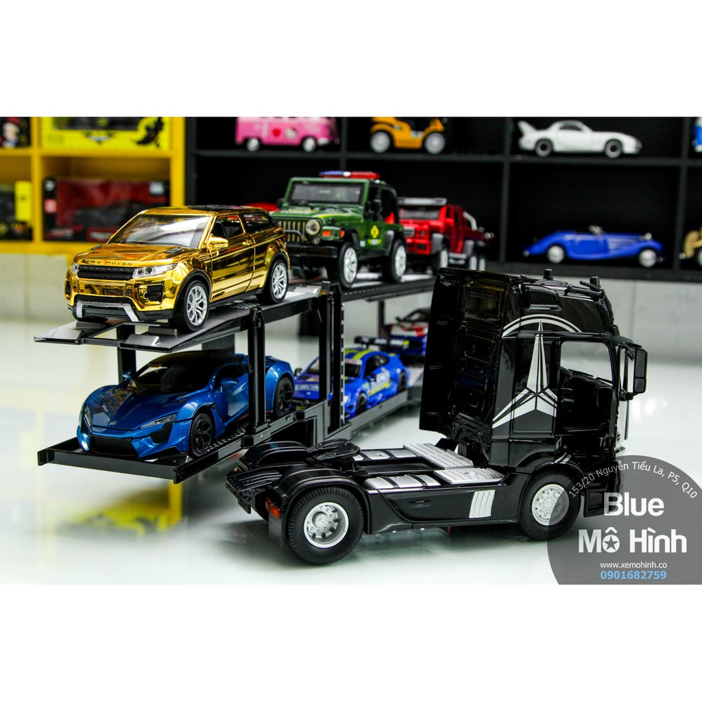 Blue mô hình | Xe mô hình container xe đầu kéo Mercedes Truck 1:32