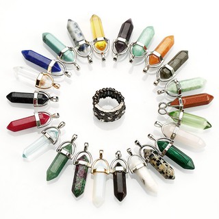 Mặt Dây Chuyền Đá Thạch Anh Khối Hình Lục Giác