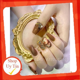 Hoa bột nail gắn móng tay | Hoa cúc nghiêng ( set 2 bông/10 bông )