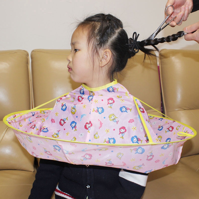 [Hàng mới về] Áo choàng cắt tóc cho bé có thể điều chỉnh tiện lợi