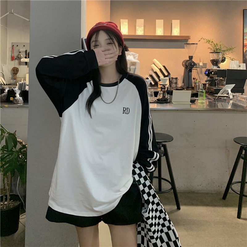 Áo Thun Nữ Dài Tay Dáng Rộng Phong Cách Mùa Thu Mới