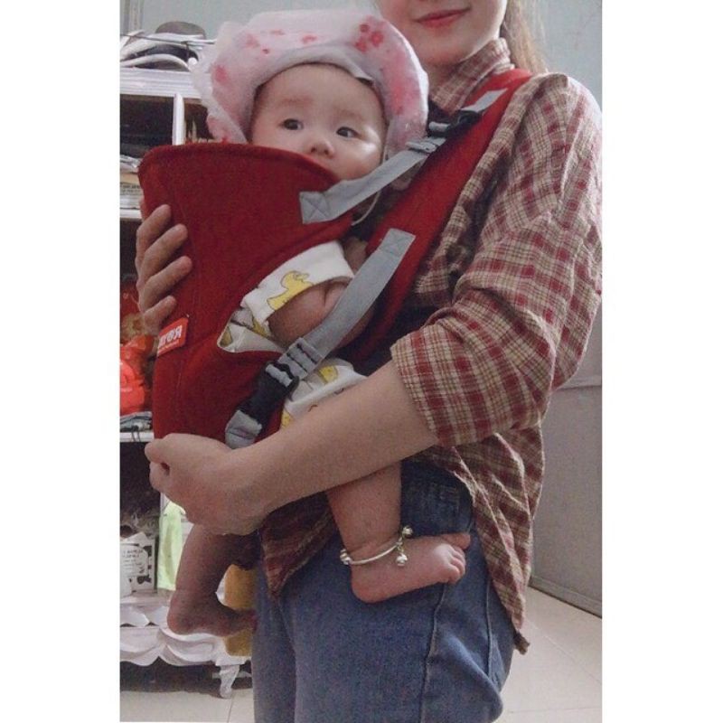 Địu Trẻ Em 4 Tư Thế Chống Gù Lưng / Địu Ngồi Xe Máy An Toàn Cho Bé