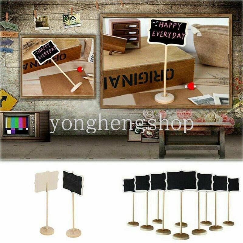 Creative Heart Cloud Shaped Mini Wooden Blackboard Small Wedding Chalkboard Stand Message Board Table DIY Party Decor