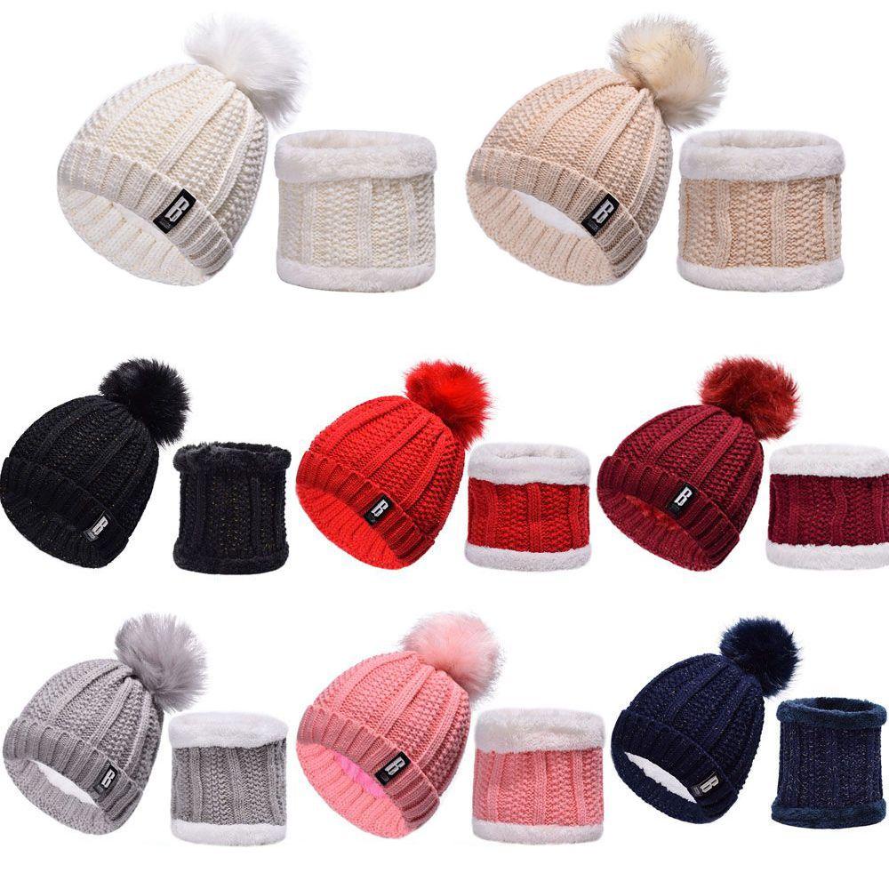 LAYOR1 Set Mũ beanie Và Khăn Choàng Cổ Giữ Ấm Cho Nam Và Nữ
