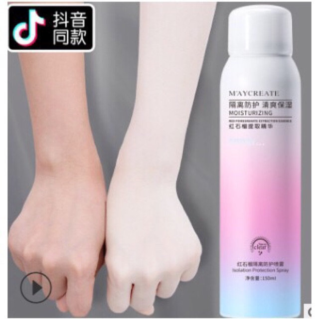 Chai xịt chống nắng làm trắng da Moisturizing của Maycreate