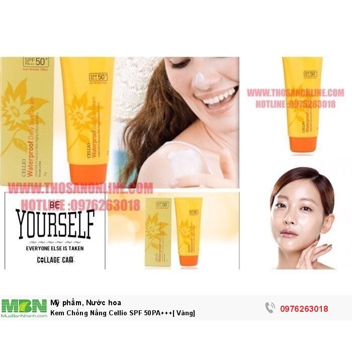 (SALE SỐC) Kem Chống Nắng Cellio Green Tea Whitening Sun Cream SPF50+ PA+++