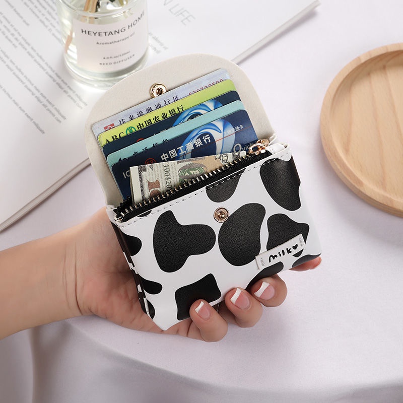 KAITIFEI Ví mini siêu mỏng họa tiết dễ thương tiện dụng