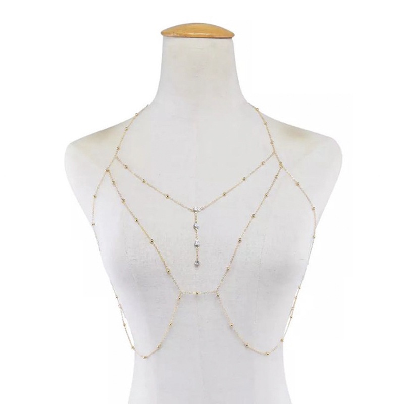 Dây Đeo Cơ Thể Trang Trí Bikini Phối Tua Rua Đính Đá Đơn Giản Sang Trọng Cho Nữ