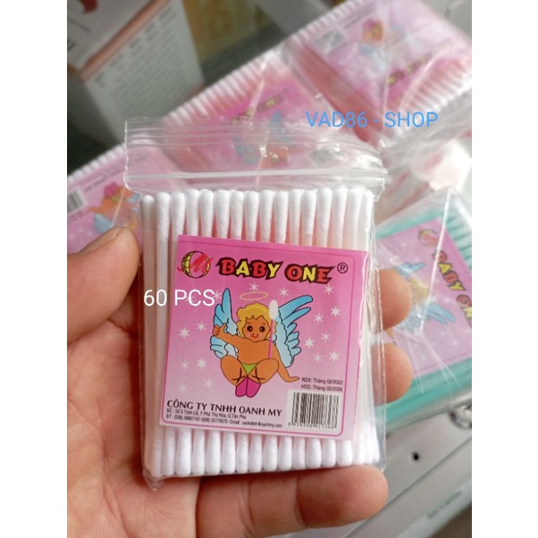 Bịch Bông Tăm ráy tai, ngoáy tai trẻ em tiệt trùng BABY ONE