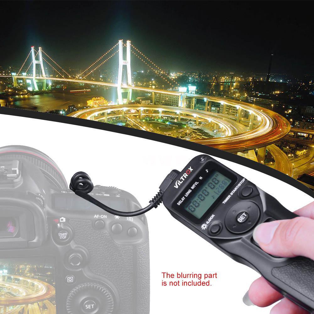VILTROX Time Lapse Intervalometer Timer Remote Control Shutter with N3 Cable for Nikon D90 D600 D3100 D3200 D5000 D5100 D7000