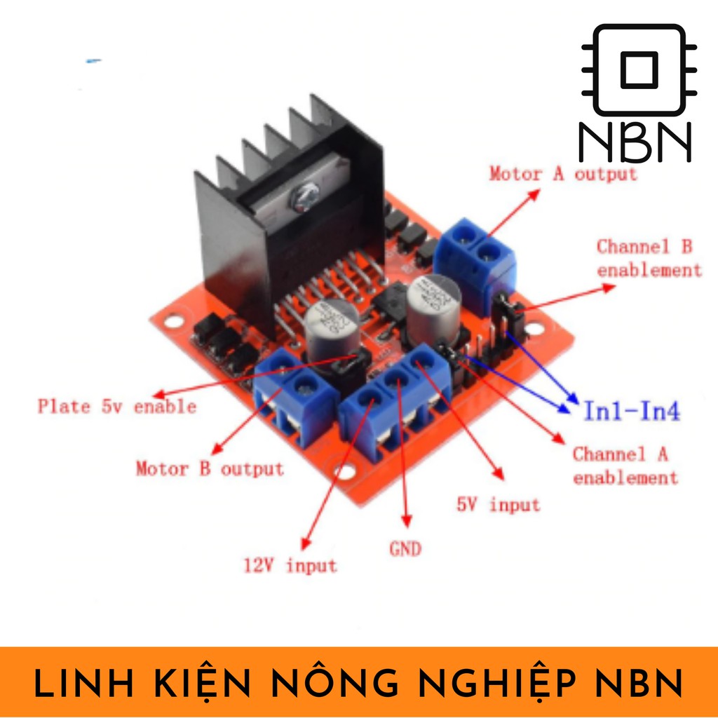 Module điều khiển động cơ 12V⚡Driver L298N⚡