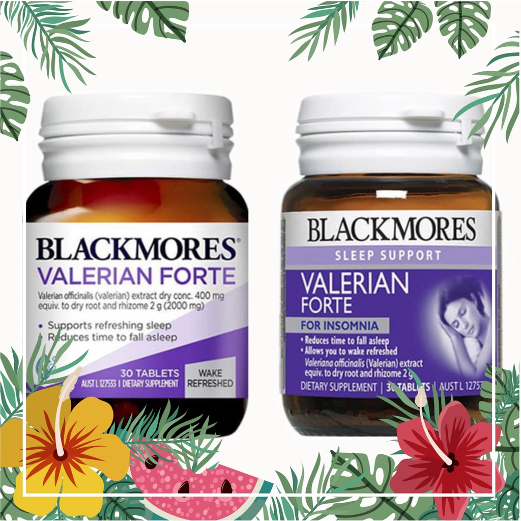Viên uống hỗ trợ giấc ngủ Blackmore Valerian Forte CHÍNH HÃNG ÚC mẫu mới Vitamin hỗ trợ ngủ ngon Blackmore