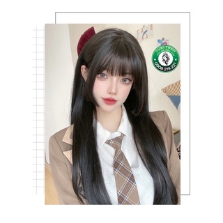 TÓC GIẢ YURI TRAN ( ảnh thật) tóc thẳng dài 55cm đen tự nhiên mái Nhật xinh đẹp