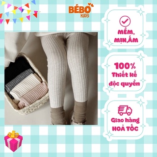 Quần legging bé gái không bàn chân màu trắng siêu xinh, đủ size cho bé từ 1-7 tuổi, chất liệu len siêu co dãn A11