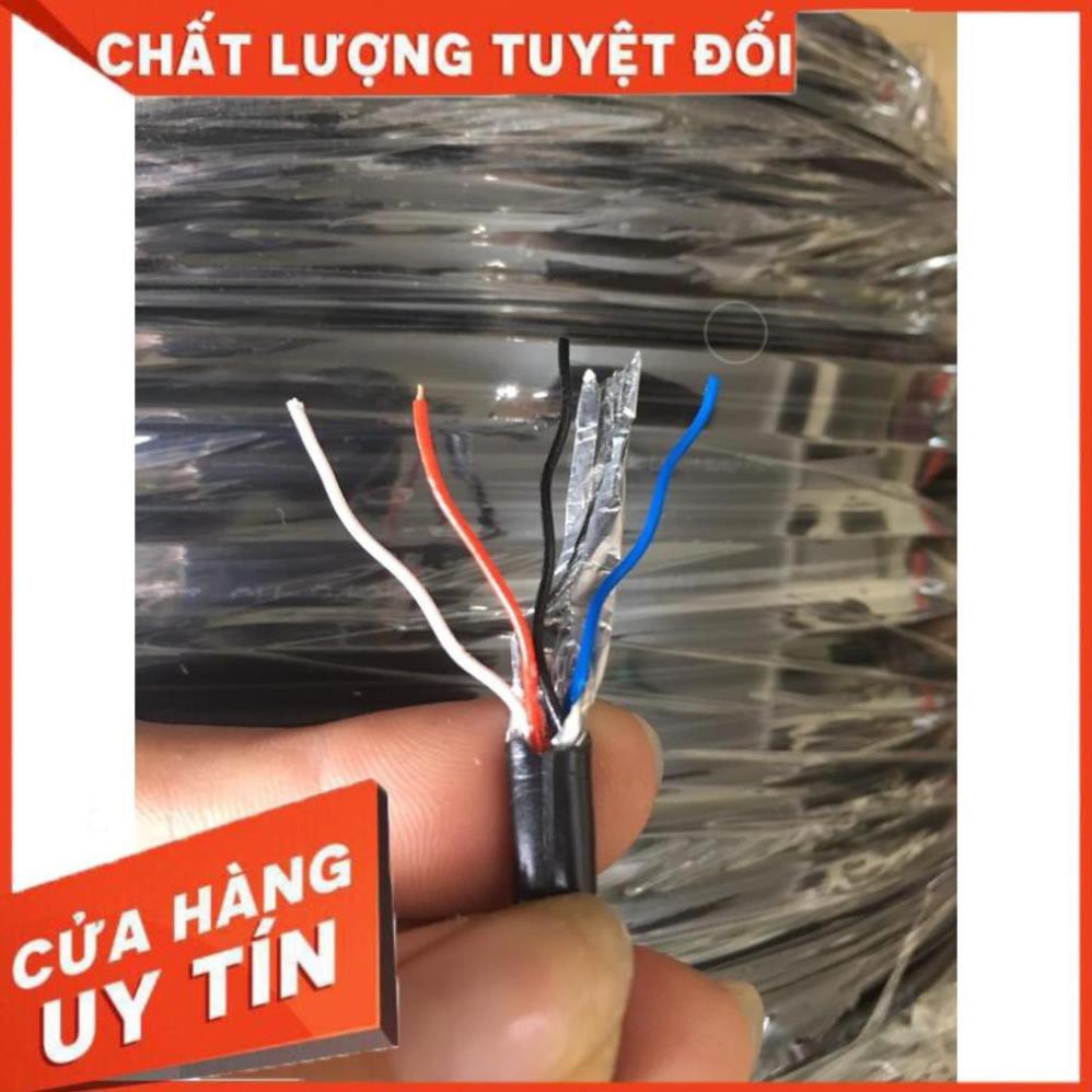 Bán sỉ Cáp Mạng ngoài trời 4 Sợi đồng lõi to, Bấm sẵn 2 đầu. Có Dây Thép Cường Lực chống nắng mưa đi ngoài trời tốt