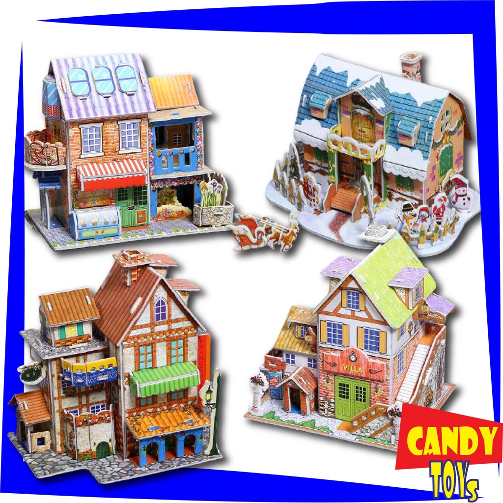 ĐỒ CHƠI MÔ HÌNH NHÀ GIẤY 3D, GIÁO DỤC SỚM CHO BÉ