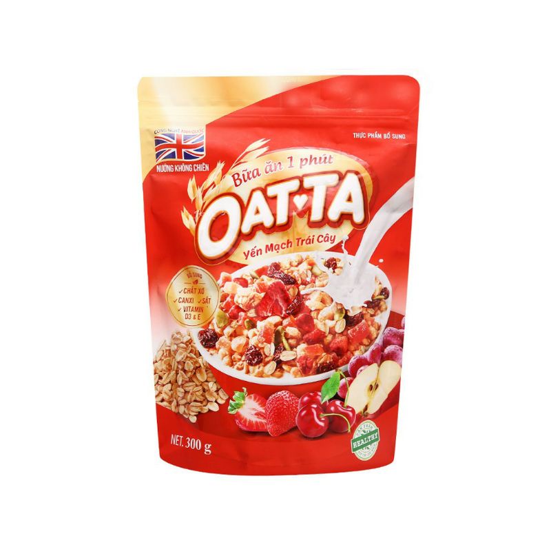 Ngũ cốc Yến mạch trái cây OATTA túi 300g