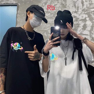 Áo thun tay lỡ💘FREESHIP💘Áo đôi vũ trụ phản quang unisex cực đẹp và chất.
