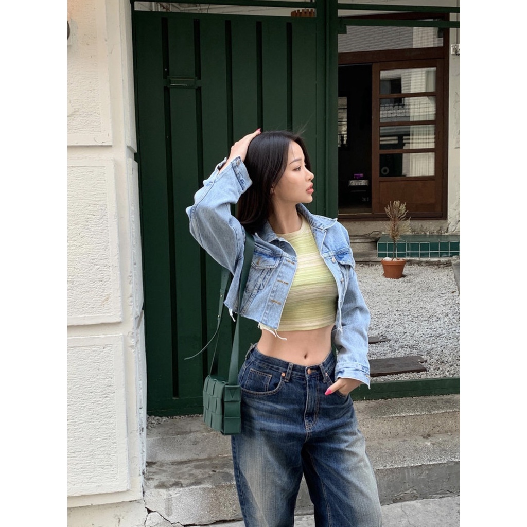 Áo khoác jean basic form hàn trendy 2022