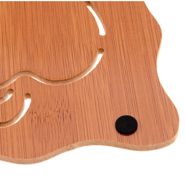 Lót ly - nồi - vật dụng bằng gỗ tiện lợi hoạt tiết dễ thương(14.8cm x 14.8cm)