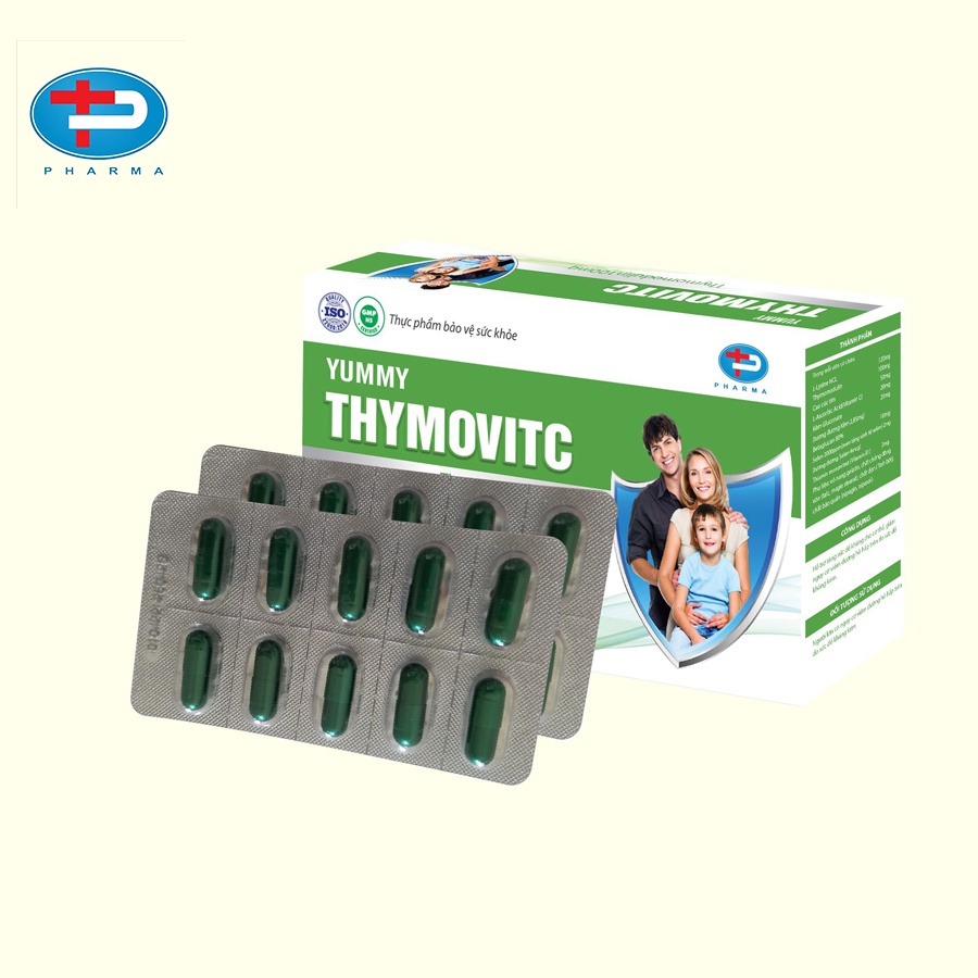 Viên Uống TÂM PHÚC PHARMA Yummy Thymovitc Giúp Cải Thiện Các Chức Năng Của Cơ Thể