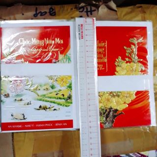 Combo 60 tấm thiệp chúc mừng năm mới loại to có bao ngoài