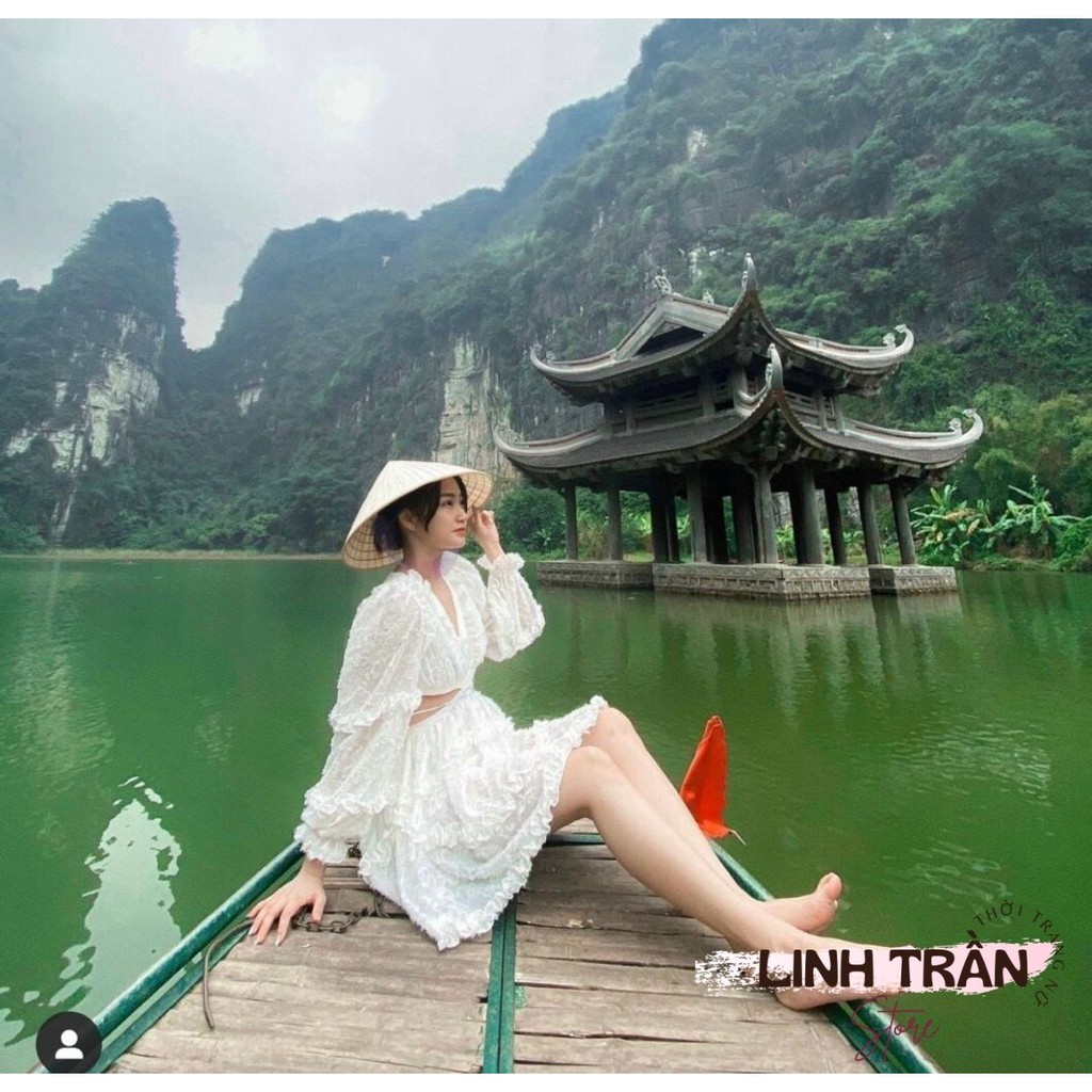 Váy Trắng Hở Lưng Chất Voan Tơ 🦋FREESHIP🦋 Đầm Trắng Hở Lưng Dáng Xòe Dây Lưng Dài Tay