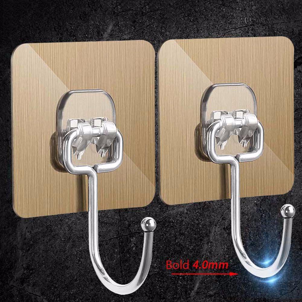 Set 5 / 10 Móc Treo Đồ Dán Tường Tự Dính Tiện Dụng Cho Nhà Tắm Giá Đỡ