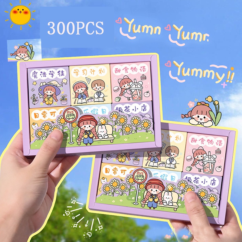 Bộ 300 Miếng Dán Trang Trí Dễ Thương