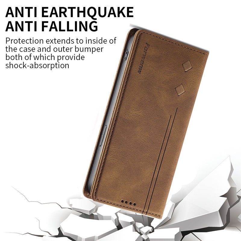 Bao da điện thoại kiểu ví đựng thẻ cho Samsung Note 20 Ultra A53 A52 A52S case