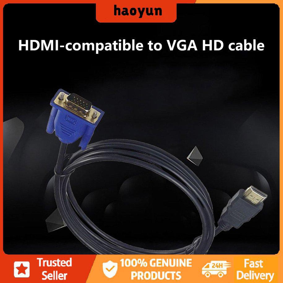 Dây Cáp Hdmi-Compatible Sang Vga 1m Có Vòng Đôi Từ Tính Chống Sốc