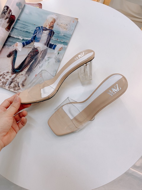 HÀNG FULL BOX CÓ SẴN guốc mika gót vuông 5cm