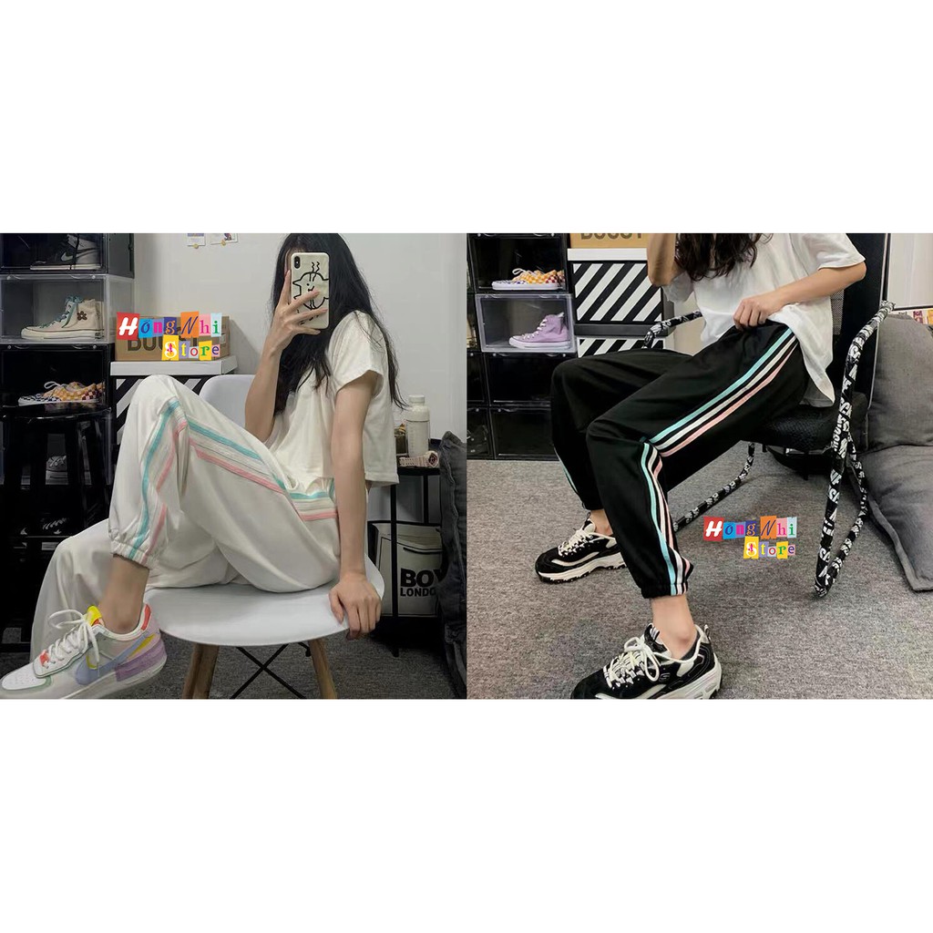 Quần Jogger 2 Line Ulzzang Unisex Jogger 3 Sọc Dáng Rộng - MM