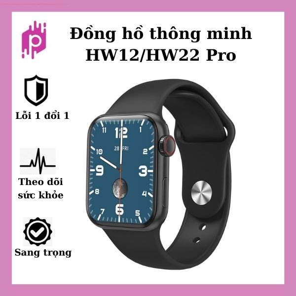 Đồng Hồ Thông Minh HW12/Hw22 Pro/Logo táo series 6/7 Nghe Gọi, Thay Hình Nền, Theo dõi sức khỏe, Kết nối bluetooth