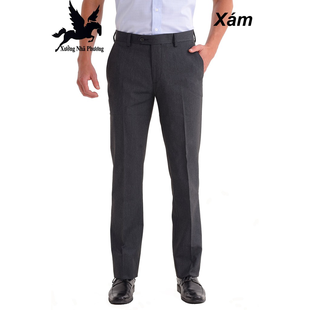 Quần tây nam trung niên ống đứng chất vải dày không ra màu không xù lông | BigBuy360 - bigbuy360.vn