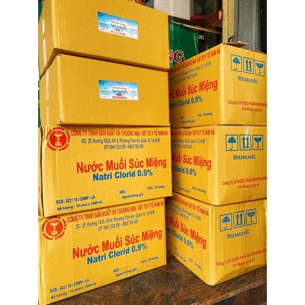 Nước muối sinh lý Nam Hà (đạt chuẩn) 1000ml