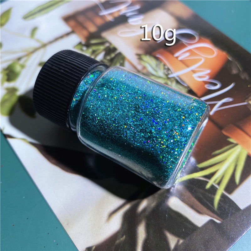 Hộp nhũ kim tuyến 10 màu hình lục giác cho nhựa resin 10g