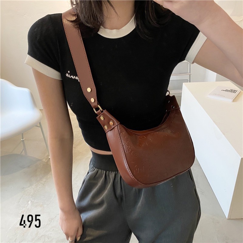 TÚI ĐEO CHÉO NỮ THỜI TRANG 495 IN HỌA TIẾT NGỘ NGHĨNH DẬP NỔI DỄ THƯƠNG
