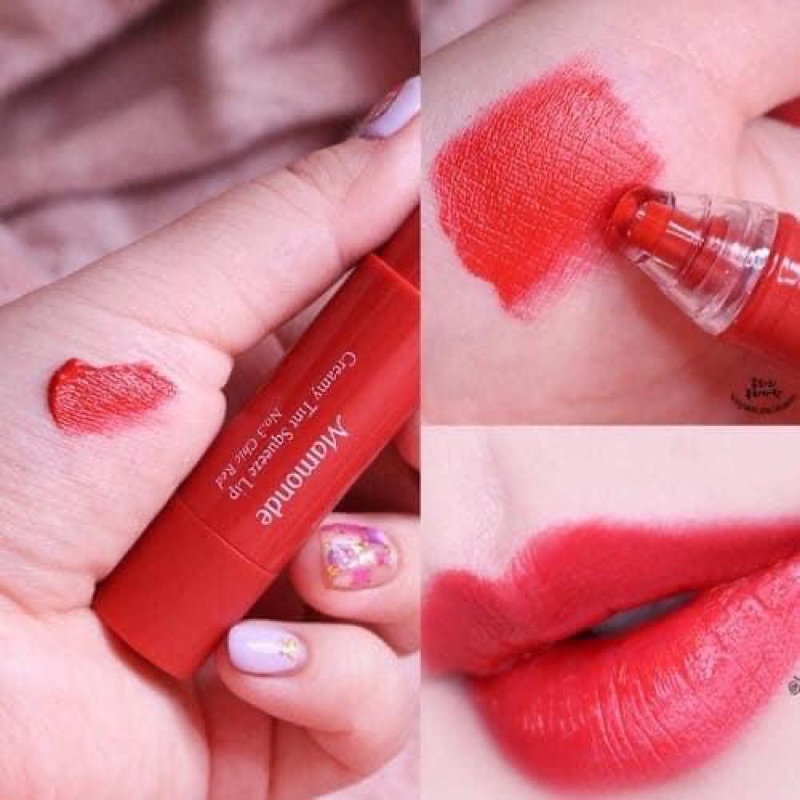 Xả MẠNH Son kem dạng bút Mamonde Creamy Tint Squeeze Lip Hàn Quốc