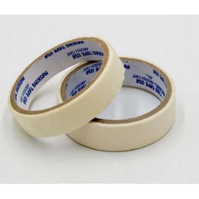 10Cây băng keo giấy các loại 10mm, 12mm, 15mm, 20mm, 25mm, 30mm, 35mm, 48mm, 70mm Masking Tape USA ( băng keo chặn màu )