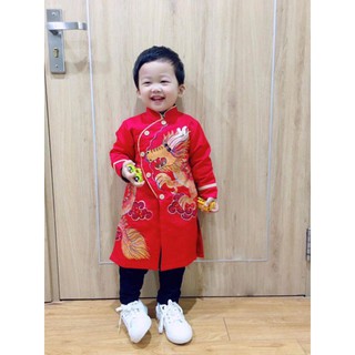 Áo dài Tết hình rồng cho bé trai