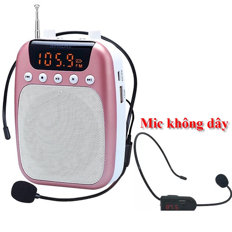 Máy trợ giảng có dây SHIDU SD-S358 - Tặng kèm mic không dây tiện lợi phục vụ Giảng dạy hiệu quả